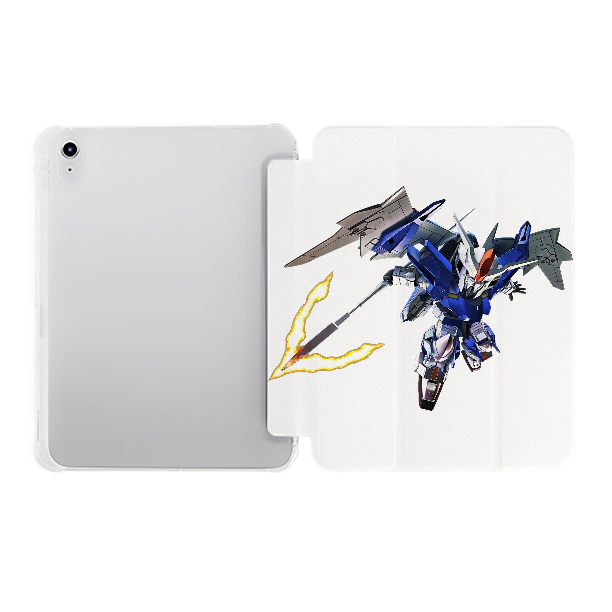 （画像用） 機動戦士ガンダム Mobile Suit Gundam IPad ケース ペン収納付き 三つ折りスタンド PUレザー×シリコン 対応機種9.5/10.5/10.9インチ